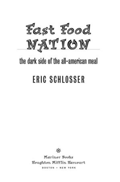 Fast Food Nation, Eric Schlosser - Ebook - 9780547518244