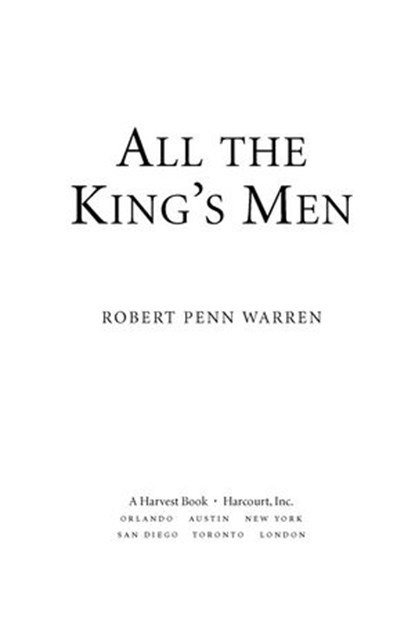 All The King's Men, Robert Penn Warren ; Noel Polk - Ebook - 9780547536842