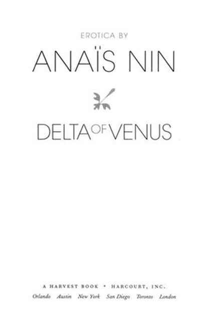 Delta Of Venus, Anaïs Nin - Ebook - 9780547538679