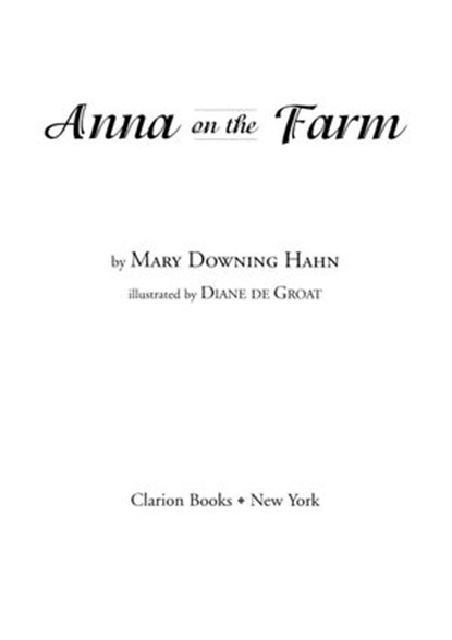 Anna on the Farm, Mary Downing Hahn - Ebook - 9780547562995