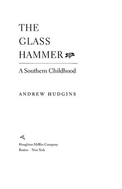 Glass Hammer, Andrew Hudgins - Ebook - 9780547630588