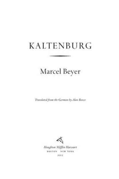 Kaltenburg, Marcel Beyer - Ebook - 9780547727882