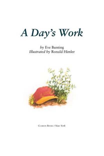 A Day's Work, Eve Bunting - Ebook - 9780547768670