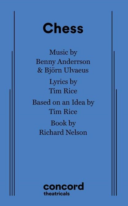 Chess, Richard Nelson ; Tim Rice - Paperback - 9780573689178