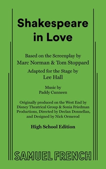 Shakespeare in Love (High School Edition), Tom Stoppard ; Lee Hall ; Marc Norman - Paperback - 9780573707940