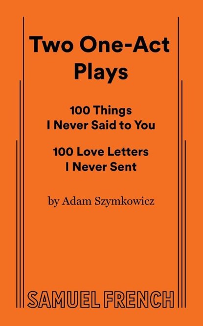 Two One-Act Plays, Adam Szymkowicz - Paperback - 9780573710339