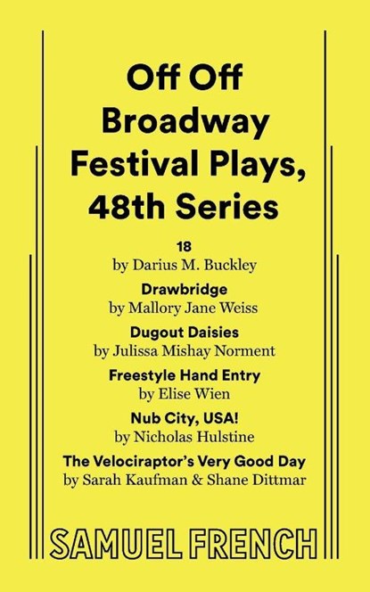 Off Off Broadway Festival Plays, 48th Series, Darius M. Buckley - Paperback - 9780573711220