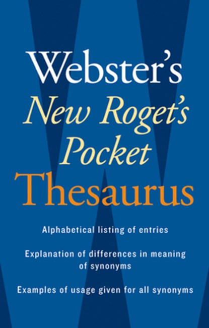 Webster's New Roget's Pocket Thesaurus, niet bekend - Paperback - 9780618953202