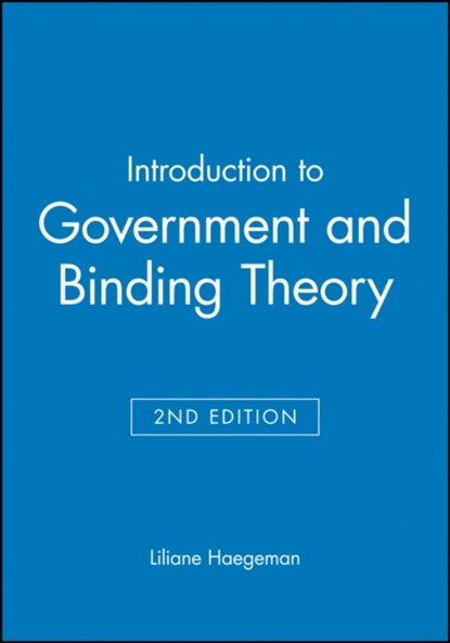 Introduction to Government and Binding Theory, Liliane (University of Lille Haegeman - Paperback - 9780631190677