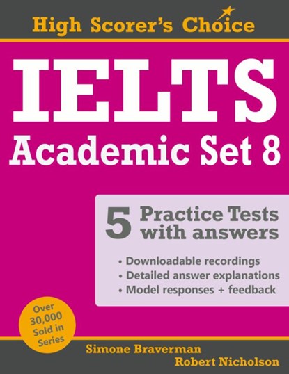 IELTS 5 Practice Tests, Academic Set 8, Simone Braverman ; Robert Nicholson - Paperback - 9780648868255