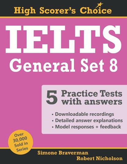 IELTS 5 Practice Tests, General Set 8, Simone Braverman ; Robert Nicholson - Paperback - 9780648868262