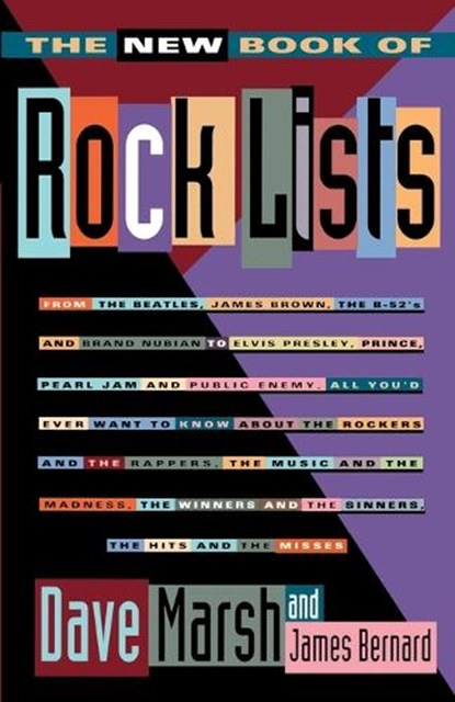 The New Book of Rock Lists, Dave Marsh ; James Bernard - Paperback - 9780671787004