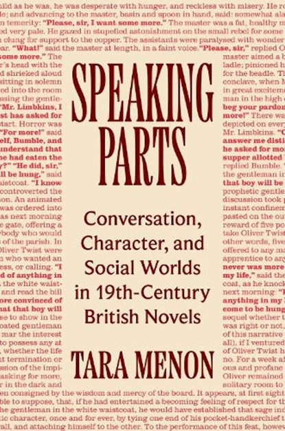 Speaking Parts, Tara Menon - Gebonden - 9780691235820