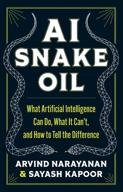AI Snake Oil, Arvind Narayanan ; Sayash Kapoor - Gebonden - 9780691249131