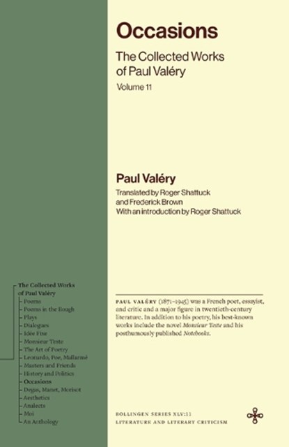 Occasions, Paul Valery - Paperback - 9780691293387