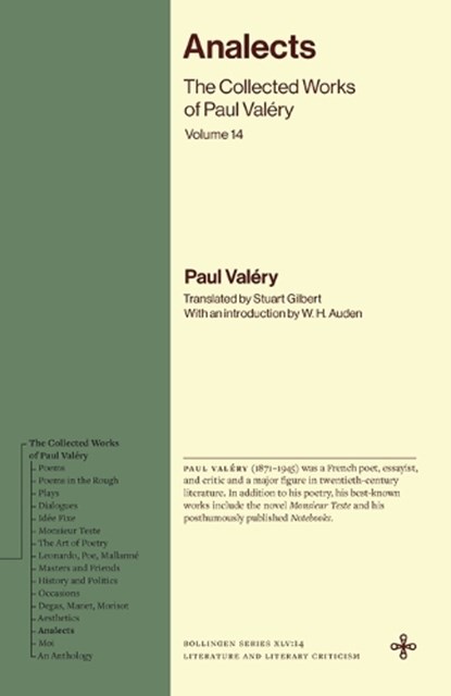 Analects, Paul Valery - Paperback - 9780691293479