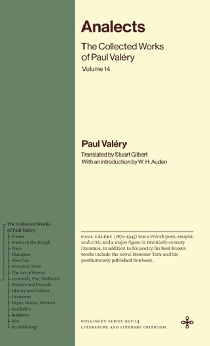 Analects, Paul Valery - Gebonden - 9780691293486