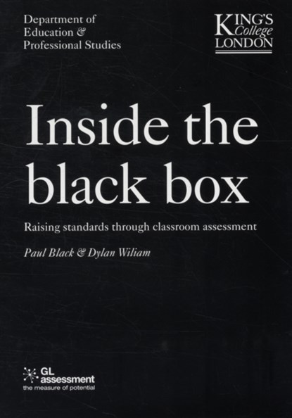 Inside the Black Box, Dylan Wiliam ; Paul Black - Paperback - 9780708713815