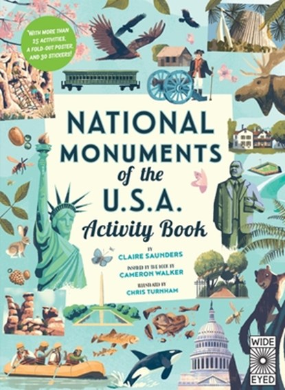 National Monuments of the USA Activity Book: With More Than 25 Activities, a Fold-Out Poster, and 30 Stickers!, Claire Saunders - Paperback - 9780711287747