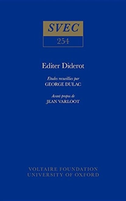 Editer Diderot, Georges Dulac - Gebonden - 9780729403658