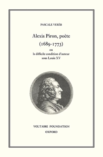 Alexis Piron, Poete (1689-1773), Pascale Vereb - Gebonden - 9780729405423