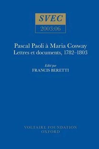 Pascal Paoli a Maria Cosway, Francis Beretti - Paperback - 9780729408189