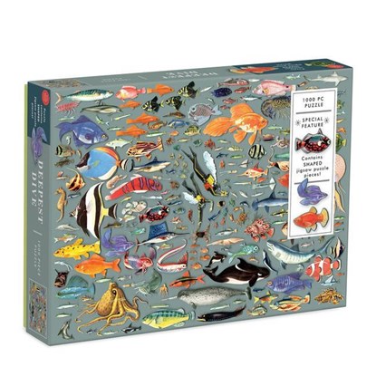 Deepest Dive 1000 Piece Puzzle with Shaped Pieces, Galison - Paperback - 9780735364844