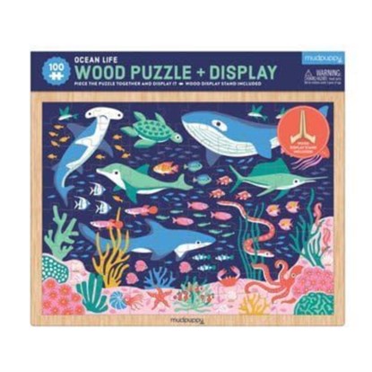 Ocean Life 100 Piece Wood Puzzle + Display, Mudpuppy - Overig - 9780735372429