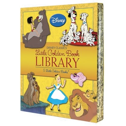 Disney Classics Little Golden Book Library (Disney Classic): Lady and the Tramp; 101 Dalmatians; The Lion King; Alice in Wonderland; The Jungle Book, Various - Gebonden - 9780736431491