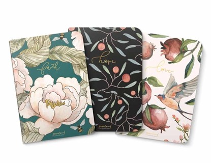 Gracelaced Lined Notebooks, Set of 3, Faith, Hope, Love, Ruth Chou Simons - Gebonden - 9780736982580