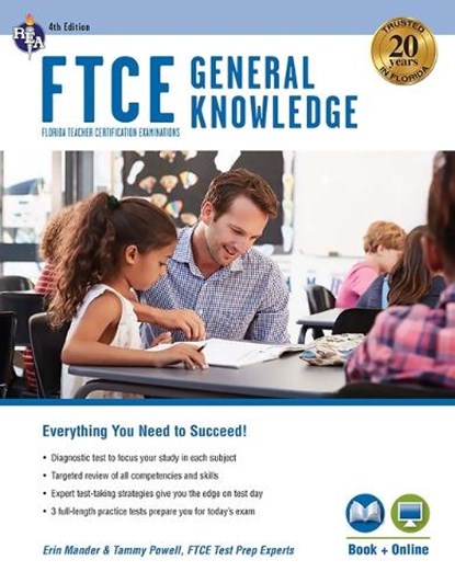 FTCE General Knowledge 4th Ed., Book + Online, Erin Mander - Paperback - 9780738612515