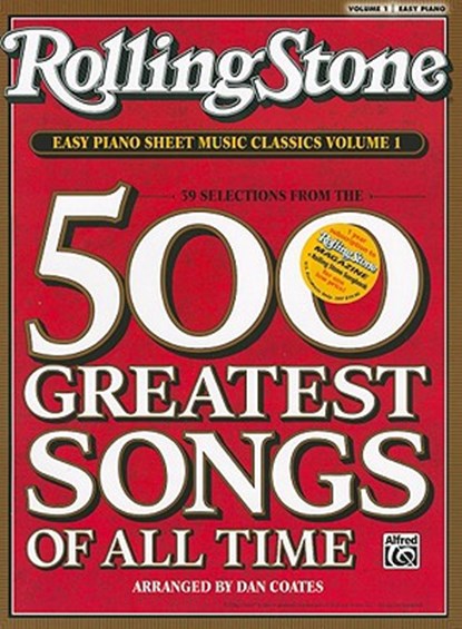 Rolling Stone Easy Piano Sheet Music Classics, Volume 1, Dan Coates - Paperback - 9780739052365