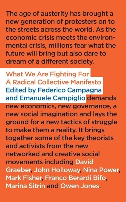 What We Are Fighting For, Federico Campagna ; Emanuele Campiglio - Paperback - 9780745332857