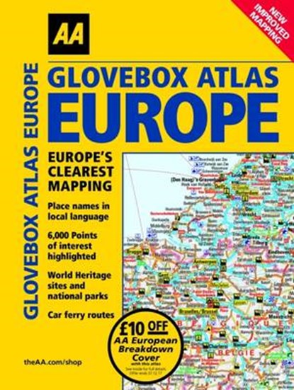 AA Glovebox Atlas Europe, niet bekend - Paperback - 9780749577551