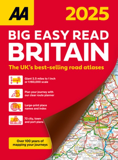 AA Big Easy Read Atlas Britain 2025, Aa Publishing - Paperback - 9780749583927