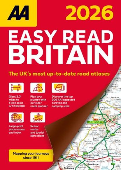 AA Easy Read Atlas Britain 2026, niet bekend - Paperback - 9780749584344