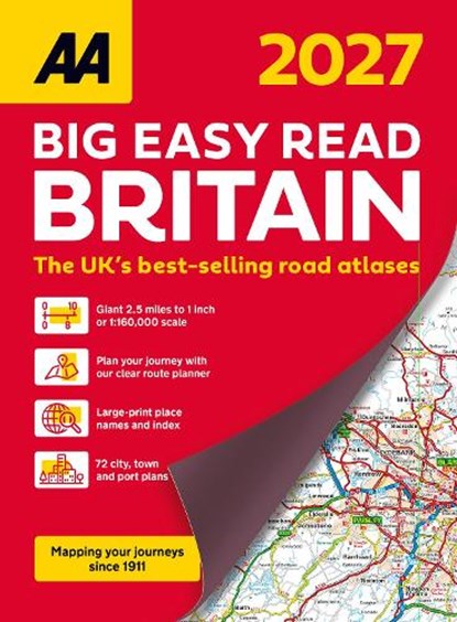 AA Big Easy Read Atlas Britain 2027, niet bekend - Paperback - 9780749584498