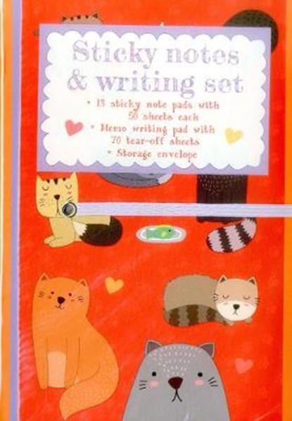 Sticky Notes and Writing Set: Cute Cats, Press Peony - Losbladig - 9780754832911