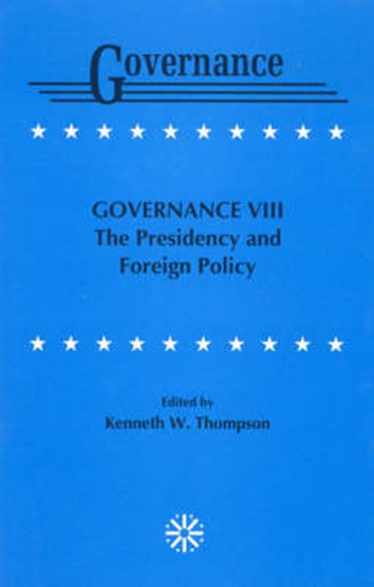 Governance VIII, THOMPSON,  Kenneth W. - Paperback - 9780761808817