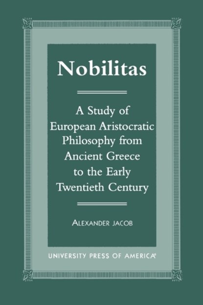 Nobilitas, Alexander Jacob - Paperback - 9780761818878