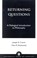 Returning Questions, Otto R. Piechowski ; Joseph R. Cronin - Paperback - 9780761824718