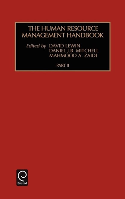 Human Resource Management Handbook - Vol.1, David Lewin ; Daniel J. B. Mitchell ; Mahmood A. Zaidi - Gebonden - 9780762302482