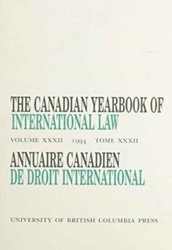 The Canadian Yearbook of International Law, Vol. 32, 1994