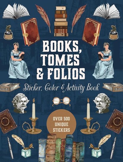 Books, Tomes & Folios Sticker, Color & Activity Book, Editors of Chartwell Books - Gebonden - 9780785848639