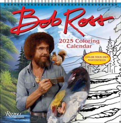 Bob Ross 2025 Coloring Wall Calendar, Bob Ross - Paperback - 9780789344724