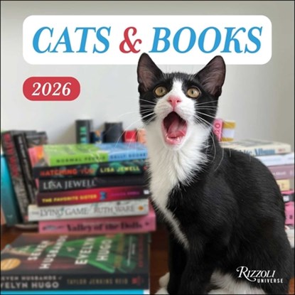 Cats and Books 2026 Wall Calendar, Rizzoli Universe - Paperback - 9780789348326