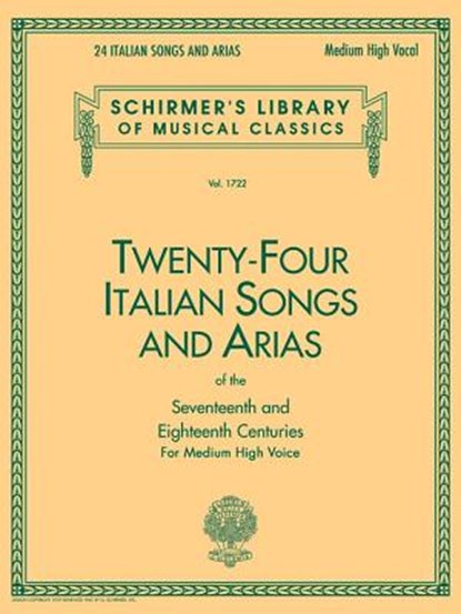 24 Italian Songs & Arias - Medium High Voice, Hal Leonard Publishing Corporation - Paperback - 9780793510061