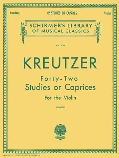 KREUTZER - 42 STUDIES OR CAPRI, Rodolphe Kreutzer - Paperback - 9780793525942
