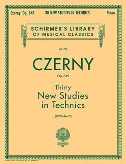 30 NEW STUDIES IN TECHNICS OP, Carl Czerny - Paperback - 9780793552931