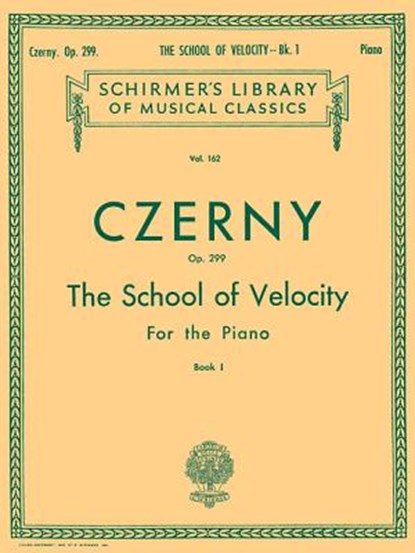 Czerny, C: School of Velocity, Op. 299 - Book 1, Carl Czerny - Paperback - 9780793570010